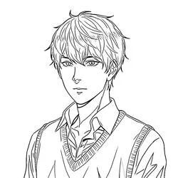 Manga Garçon - Coloriages gratuits à imprimer
