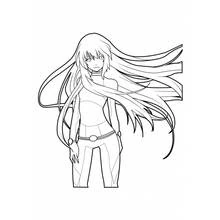 Illustration au trait Mangas (Animé et Manga) #42589 prête à colorier