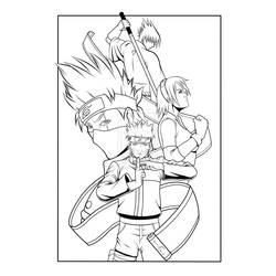 Coloriage Naruto avec Kakashi et Sasuke Coloriage Naruto avec Kakashi et Sasuke