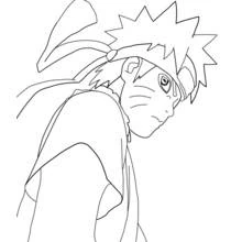 Coloriage Naruto de profil avec son bandeau Coloriage Naruto de profil avec son bandeau