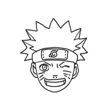 Coloriage Naruto qui fait un clin d'œil en souriant Coloriage Naruto qui fait un clin d'œil en souriant
