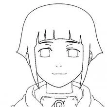 Coloriage Hinata en portrait rapproché Coloriage Hinata en portrait rapproché