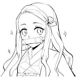 Nezuko - Coloriages gratuits à imprimer