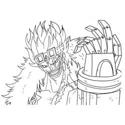 Coloriage Eustass Kid avec son bras mécanique