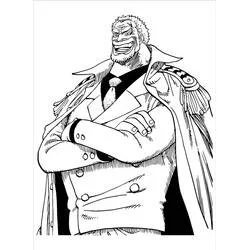 Coloriage Monkey D. Garp bras croisés