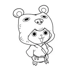 Coloriage Chopper avec une capuche d'ours