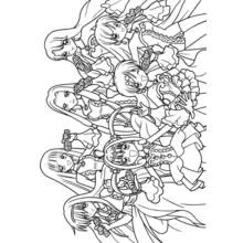 Coloriage Pichi Pichi Pitch: Mélodie des sirènes groupe d'idoles