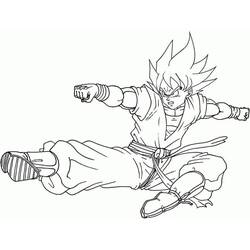 Illustration au trait Sangoku (Animé et Manga) #201368 prête à colorier
