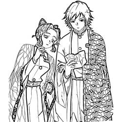 Coloriage gratuit Shinobu Kocho (Animé et Manga) #219311 à colorier aux crayons