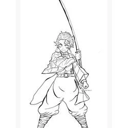 Coloriage Tanjiro #213481 à imprimer et colorier