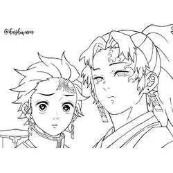 Coloriage Tanjiro #213484 à imprimer et colorier