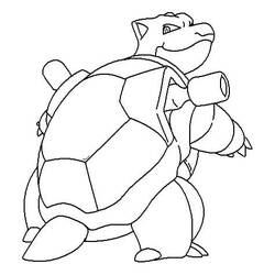 Coloriage Tortank debout avec ses canons à eau