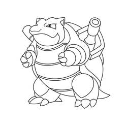 Coloriage Tortank debout en position de combat