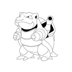 Coloriage Tortank en position de combat