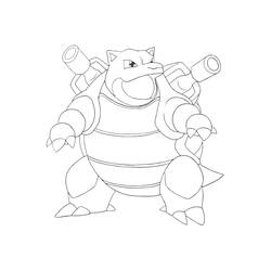 Coloriage Tortank debout prêt au combat