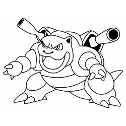 Coloriage Tortank en position de combat