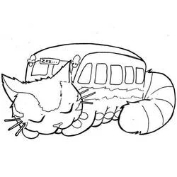 Coloriage Totoro Chat-bus qui dort profondément Coloriage Totoro Chat-bus qui dort profondément
