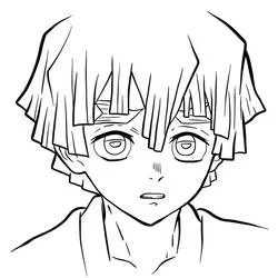 Zenitsu - Coloriages gratuits à imprimer