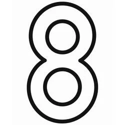 Coloriage Chiffre 8 simple