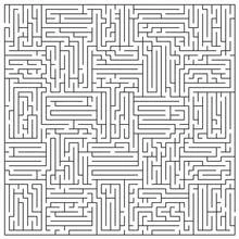Coloriage Labyrinthe carré complexe