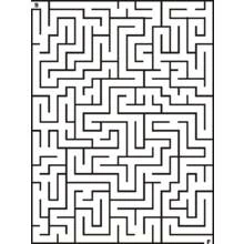 Coloriage Labyrinthe avec point de départ et d'arrivée