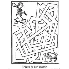 Coloriage Petit pirate et labyrinthe du trésor