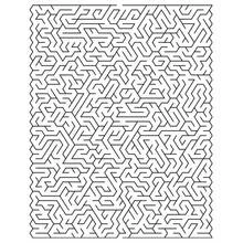 Coloriage Labyrinthe géométrique complexe