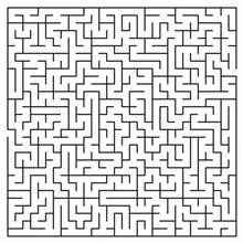 Coloriage Labyrinthe carré complexe