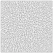 Coloriage Labyrinthe carré très difficile