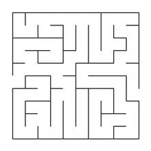 Coloriage Labyrinthe carré simple