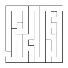 Coloriage Labyrinthe rectangulaire simple
