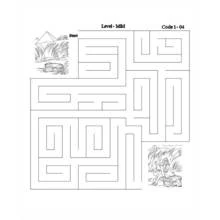 Coloriage Labyrinthe du bébé Moïse dans le panier