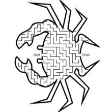 Coloriage Labyrinthe en forme de crabe
