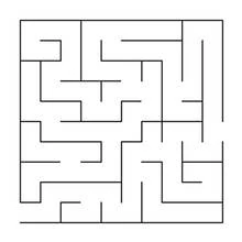 Coloriage Labyrinthe carré simple
