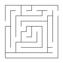 Coloriage Labyrinthe carré simple