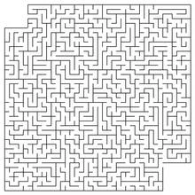 Coloriage Labyrinthe très difficile en grille