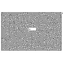 Coloriage Labyrinthe complexe du centre à la sortie