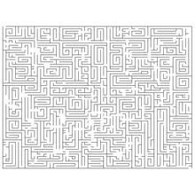 Coloriage Labyrinthe rectangulaire complexe
