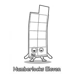 Coloriage Numberblocks onze en équilibre