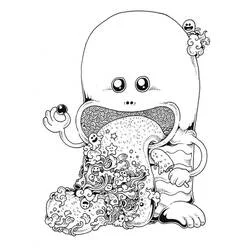 Coloriage Monstre à la grande bouche ouverte Coloriage Monstre à la grande bouche ouverte