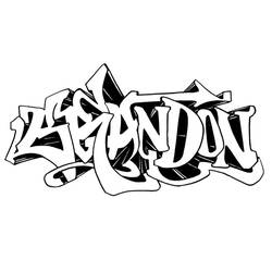 Coloriage Graffiti avec le prénom Brandon Coloriage Graffiti avec le prénom Brandon