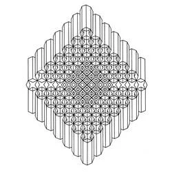 Coloriage Motif géométrique en forme de losange