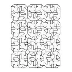 Coloriage Illusion d'optique en cubes géométriques