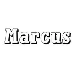 Coloriage Prénom Marcus en lettres majuscules