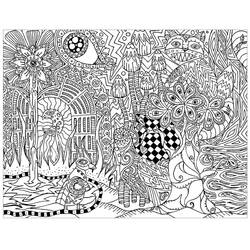 Psychedelique - Coloriages gratuits à imprimer