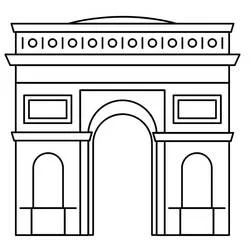 Arc de Triomphe - Coloriages gratuits à imprimer