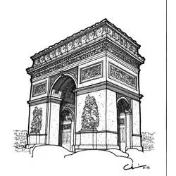 Coloriage Arc de Triomphe #179190 à imprimer et colorier