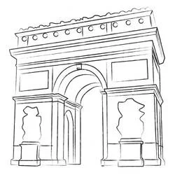 Coloriage Arc de Triomphe #179191 à imprimer et colorier