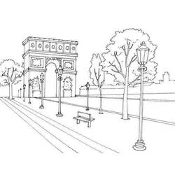Coloriage Arc de Triomphe #179194 à imprimer et colorier