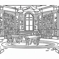 Coloriage Bibliothèque #191373 à imprimer et colorier